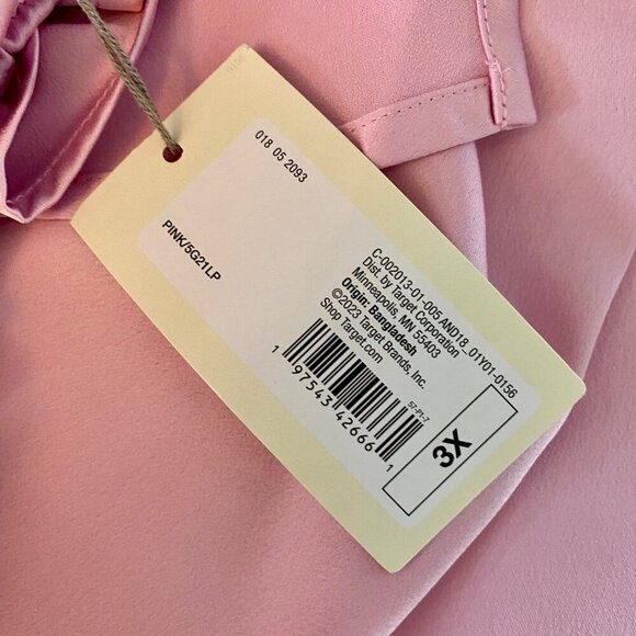 A New Day Elastic Waist Pink Polyester Maxi Slip Skirt Women's 3X NEW NWT - Picture 7 of 9